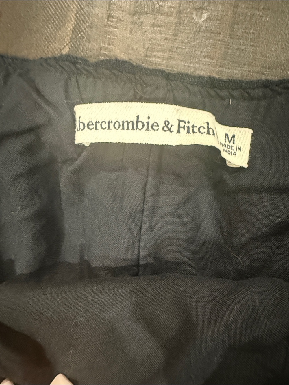 Abercrombie & Fitch Black Linen Wrap Skort Side Zip Mini Skirt Shorts Size M - Picture 3 of 4